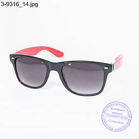 Окуляри сонцезахисні Вайфарер (Wayfarer) чорно-червоні - 3-9316