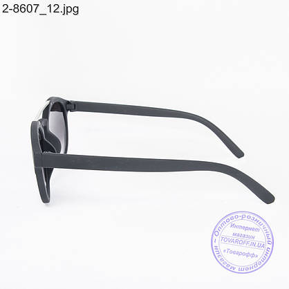 Сонцезахисні окуляри унісекс - чорні - 2-8607, фото 4