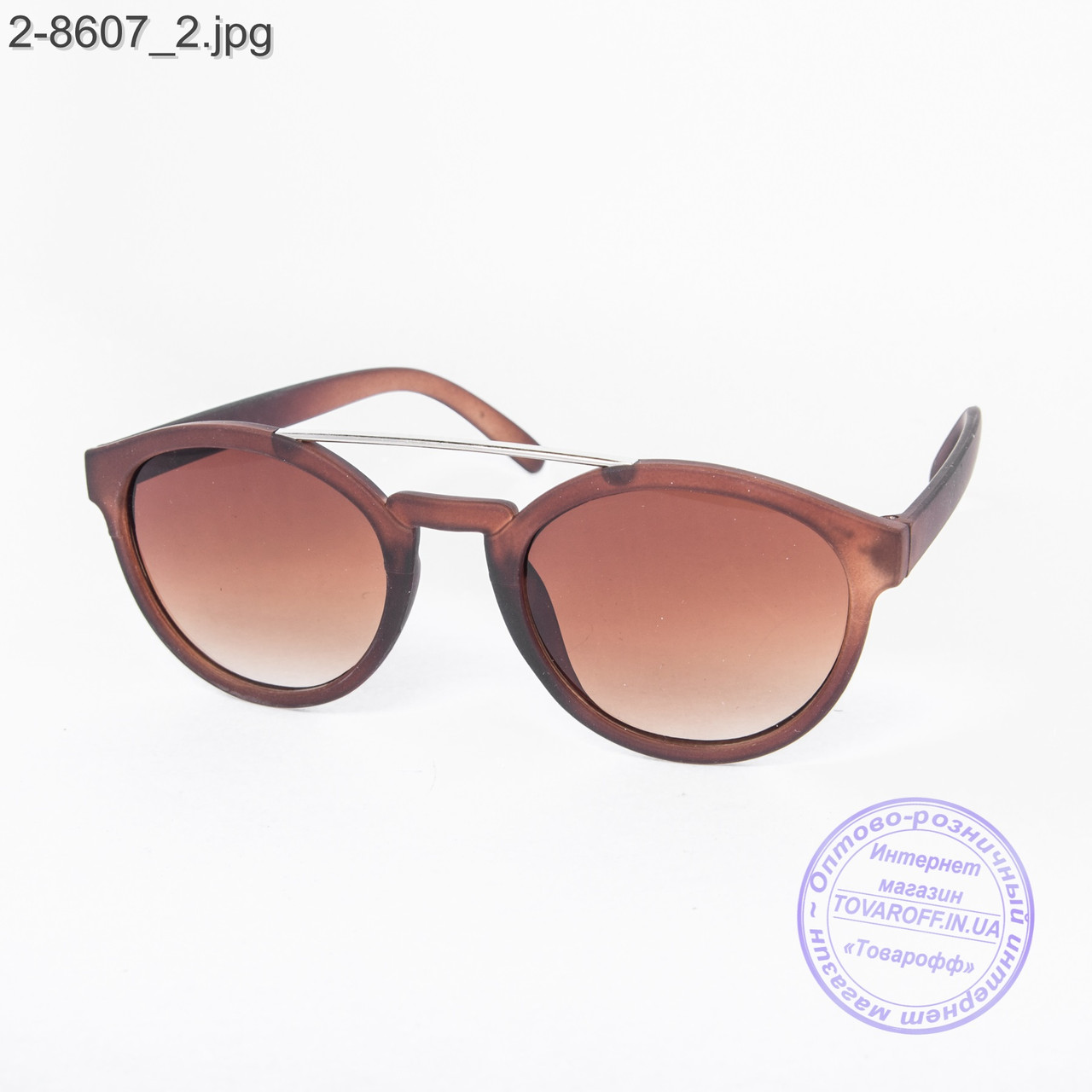 Сонцезахисні окуляри унісекс - коричневі - 2-8607