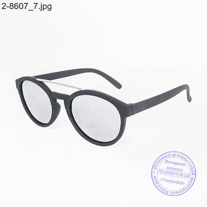 Сонцезахисні окуляри унісекс - чорні дзеркальні -2-8607, фото 3