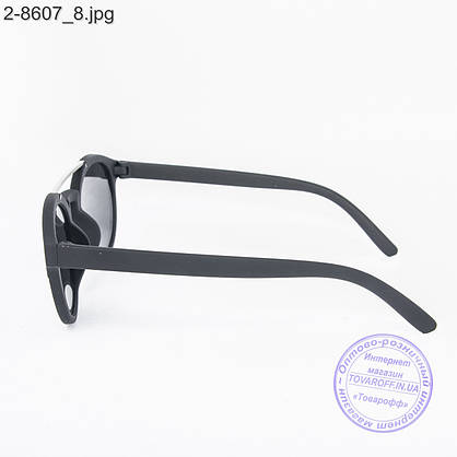 Сонцезахисні окуляри унісекс - чорні дзеркальні -2-8607, фото 4