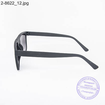 Сонцезахисні окуляри унісекс - чорні - 2-8622, фото 4