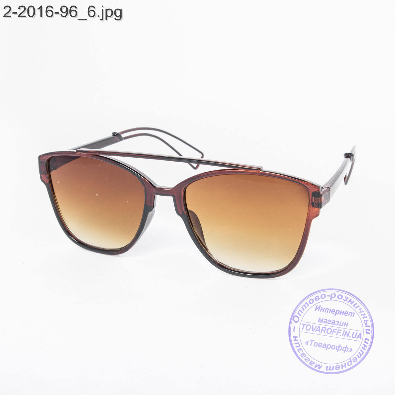 Сонцезахисні окуляри унісекс - коричневі - 2-2016-96