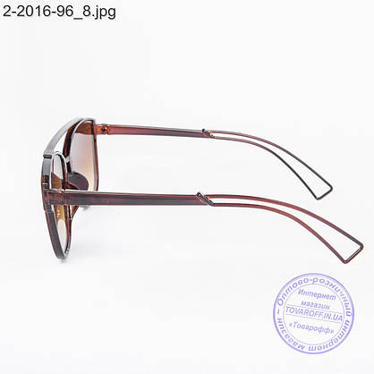 Сонцезахисні окуляри унісекс - коричневі - 2-2016-96, фото 4
