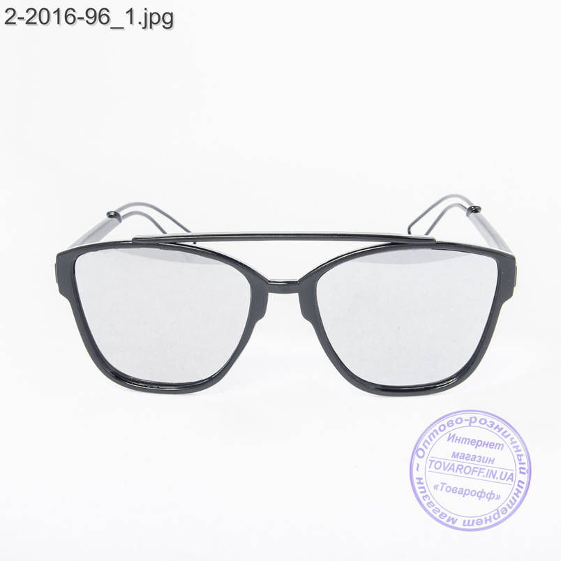 Сонцезахисні окуляри унісекс - чорні дзеркальні -2-2016-96, фото 2