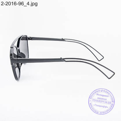 Сонцезахисні окуляри унісекс - чорні дзеркальні -2-2016-96, фото 4