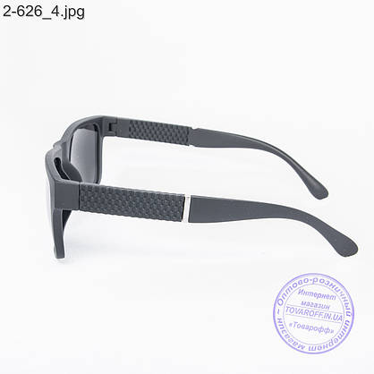 Сонцезахисні окуляри унісекс - чорні дзеркальні -2-626, фото 4
