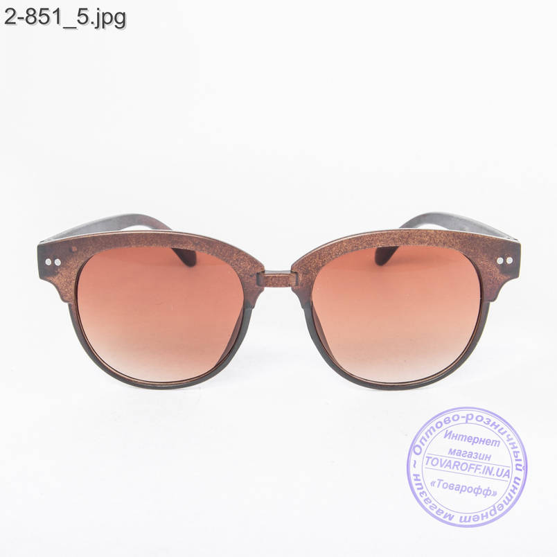 Сонцезахисні окуляри унісекс - коричневі - 2-851, фото 2