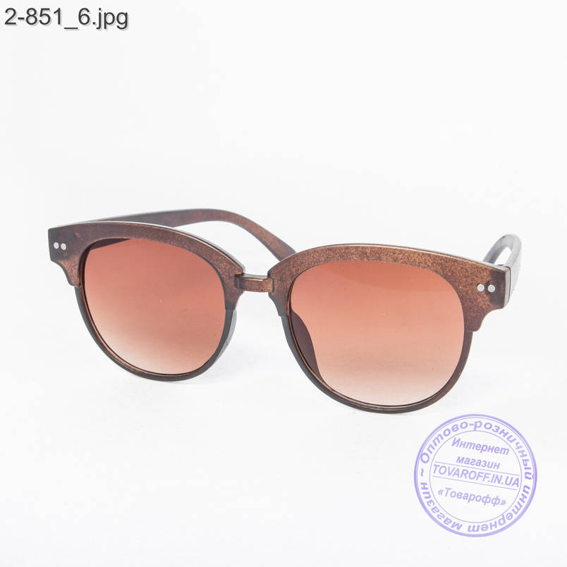 Сонцезахисні окуляри унісекс - коричневі - 2-851, фото 1