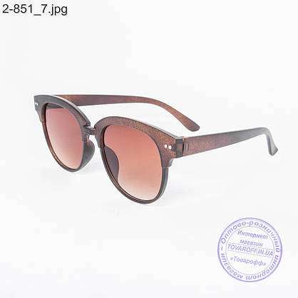 Сонцезахисні окуляри унісекс - коричневі - 2-851, фото 3