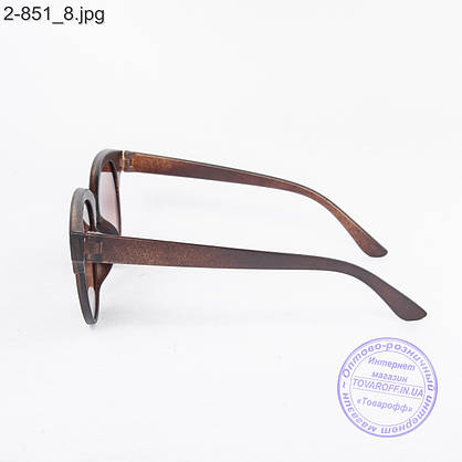Сонцезахисні окуляри унісекс - коричневі - 2-851, фото 4