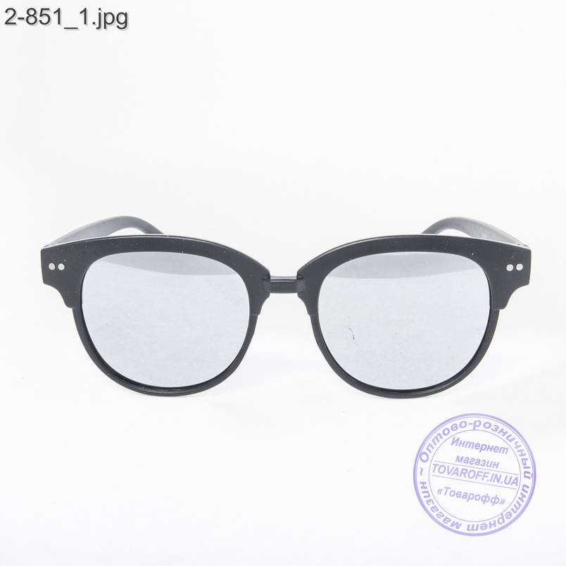 Сонцезахисні окуляри унісекс - чорні дзеркальні -2-851, фото 2