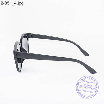 Сонцезахисні окуляри унісекс - чорні дзеркальні -2-851, фото 4