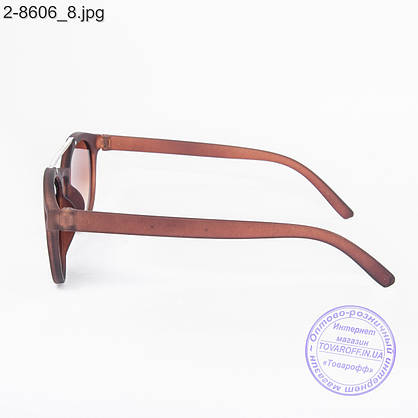 Сонцезахисні окуляри унісекс - коричневі - 2-8606, фото 4