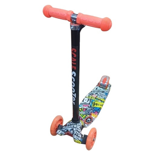 Самокат Best Scooter MAXI помаранчеві написи, фото 1