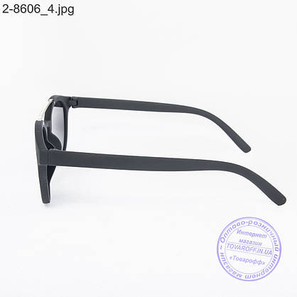 Сонцезахисні окуляри унісекс - чорні дзеркальні -2-8606, фото 4