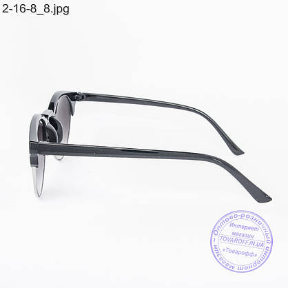 Сонцезахисні окуляри унісекс - чорні - 2-16-8, фото 4
