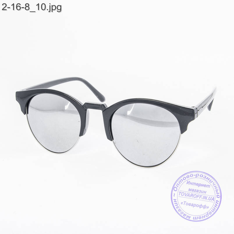 Сонцезахисні окуляри унісекс - чорні дзеркальні -2-16-8, фото 1