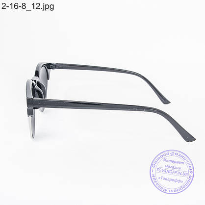 Сонцезахисні окуляри унісекс - чорні дзеркальні -2-16-8, фото 4
