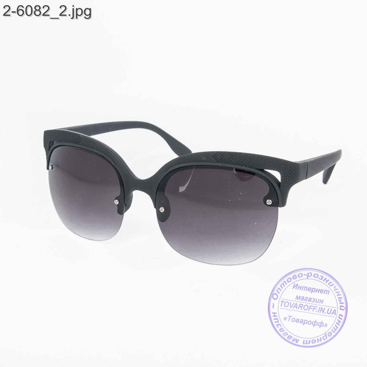 Сонцезахисні окуляри унісекс - чорні - 2-6082