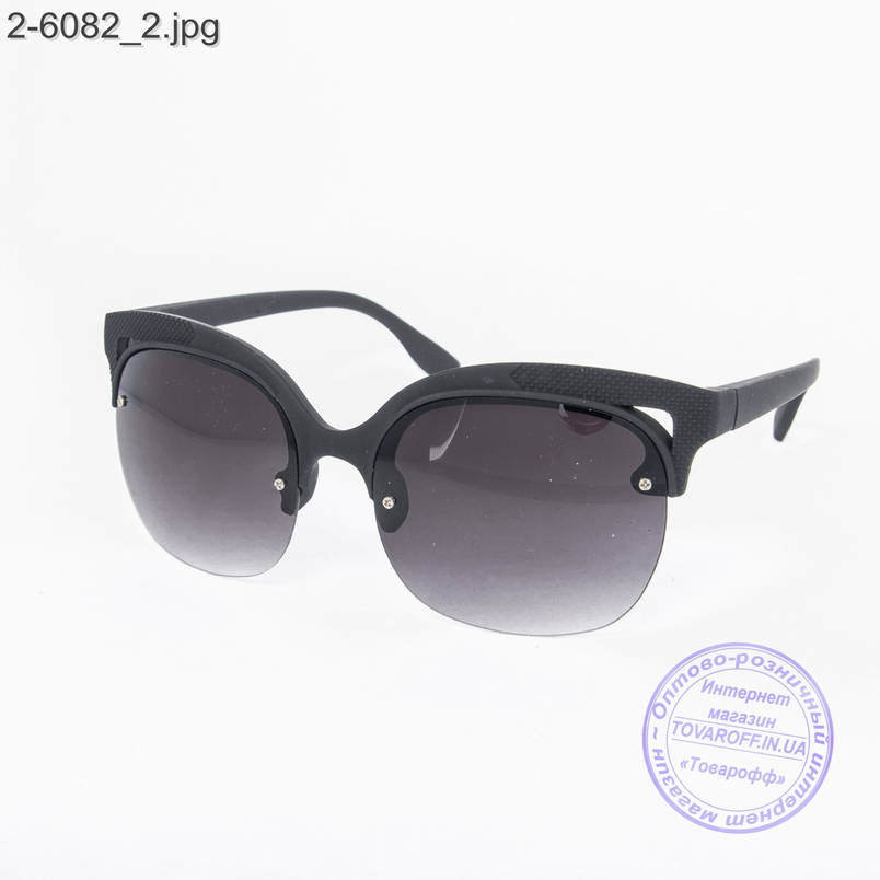 Сонцезахисні окуляри унісекс - чорні - 2-6082, фото 1