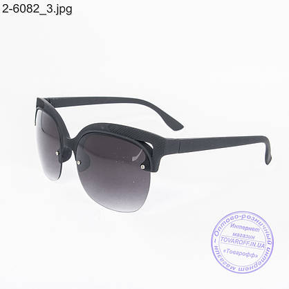 Сонцезахисні окуляри унісекс - чорні - 2-6082, фото 3