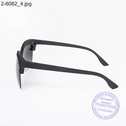 Сонцезахисні окуляри унісекс - чорні - 2-6082, фото 4