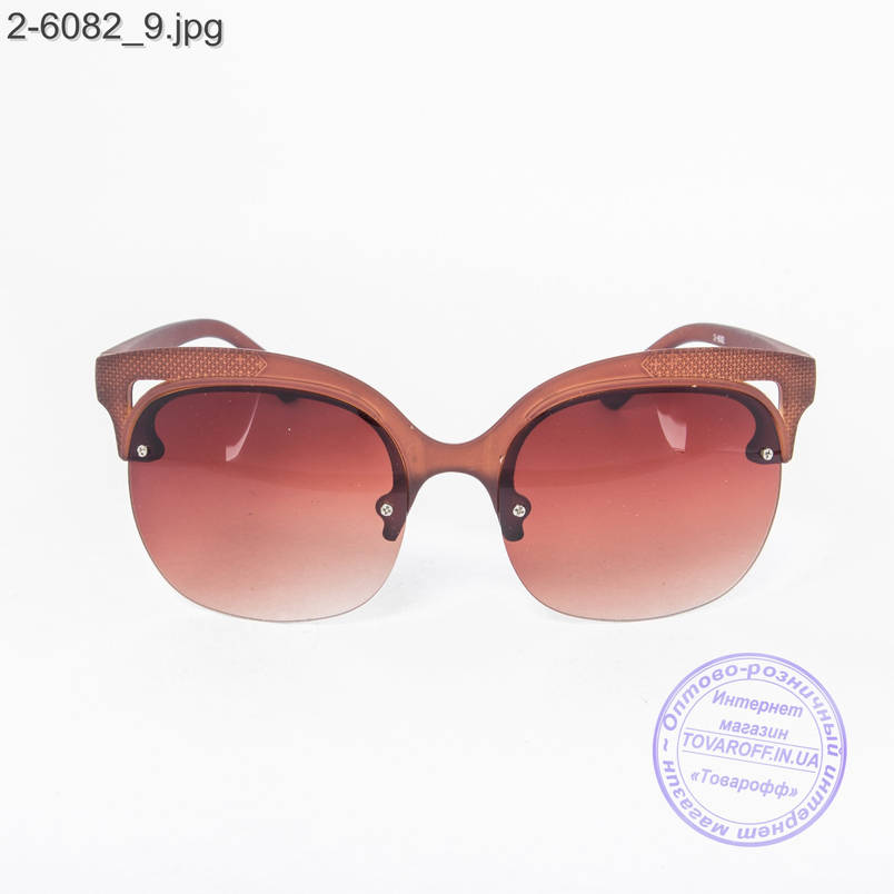 Сонцезахисні окуляри унісекс - коричневі - 2-6082, фото 2