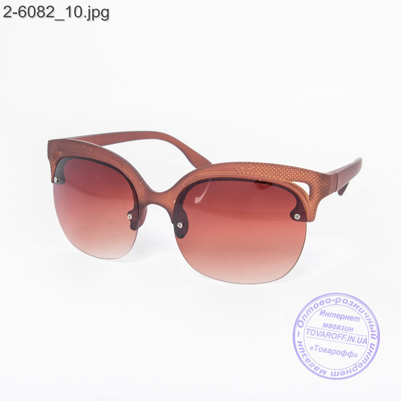 Сонцезахисні окуляри унісекс - коричневі - 2-6082