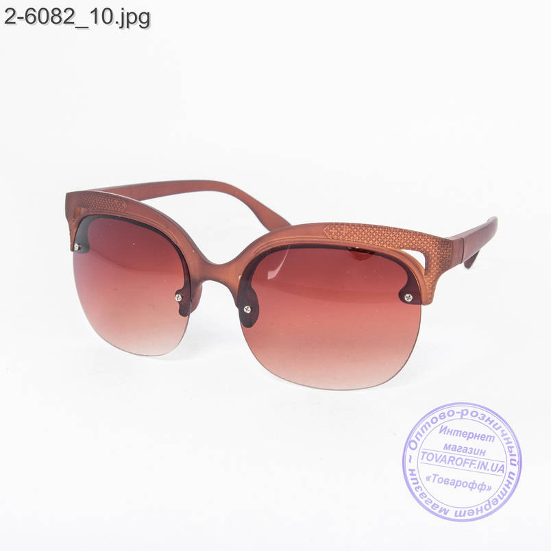 Сонцезахисні окуляри унісекс - коричневі - 2-6082, фото 1