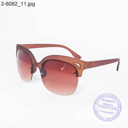 Сонцезахисні окуляри унісекс - коричневі - 2-6082, фото 3