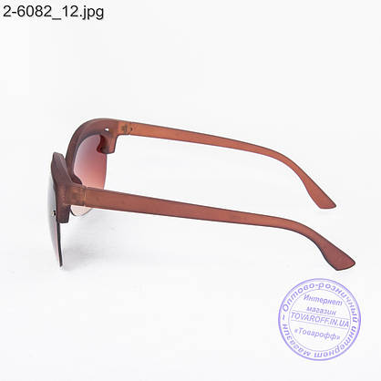 Сонцезахисні окуляри унісекс - коричневі - 2-6082, фото 4