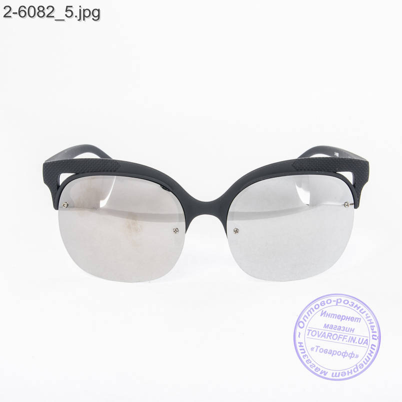 Сонцезахисні окуляри унісекс - чорні дзеркальні -2-6082, фото 2