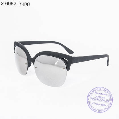 Сонцезахисні окуляри унісекс - чорні дзеркальні -2-6082, фото 3