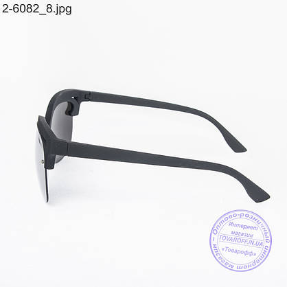 Сонцезахисні окуляри унісекс - чорні дзеркальні -2-6082, фото 4