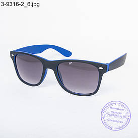 Окуляри сонцезахисні Вайфарер (Wayfarer) чорно-сині - 3-9316-2