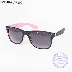 Окуляри сонцезахисні Вайфарер (Wayfarer) чорно-рожеві - 3-9316-2