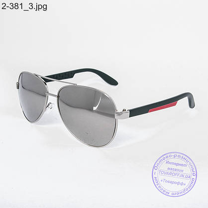 Сонцезахисні окуляри Авіатор дзеркальні - 2-381, фото 3