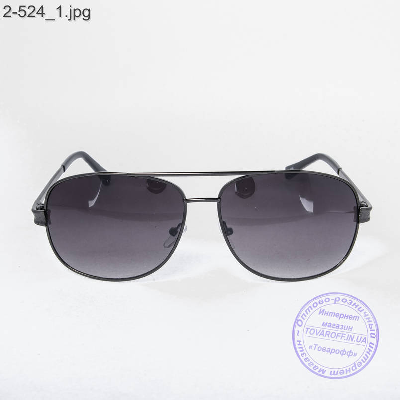 Чоловічі сонцезахисні окуляри чорні - 2-524, фото 2