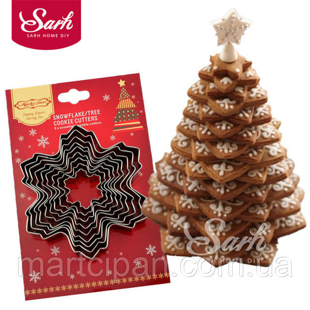 Набір вирубок Сніжинки з 9 шт., фото 1