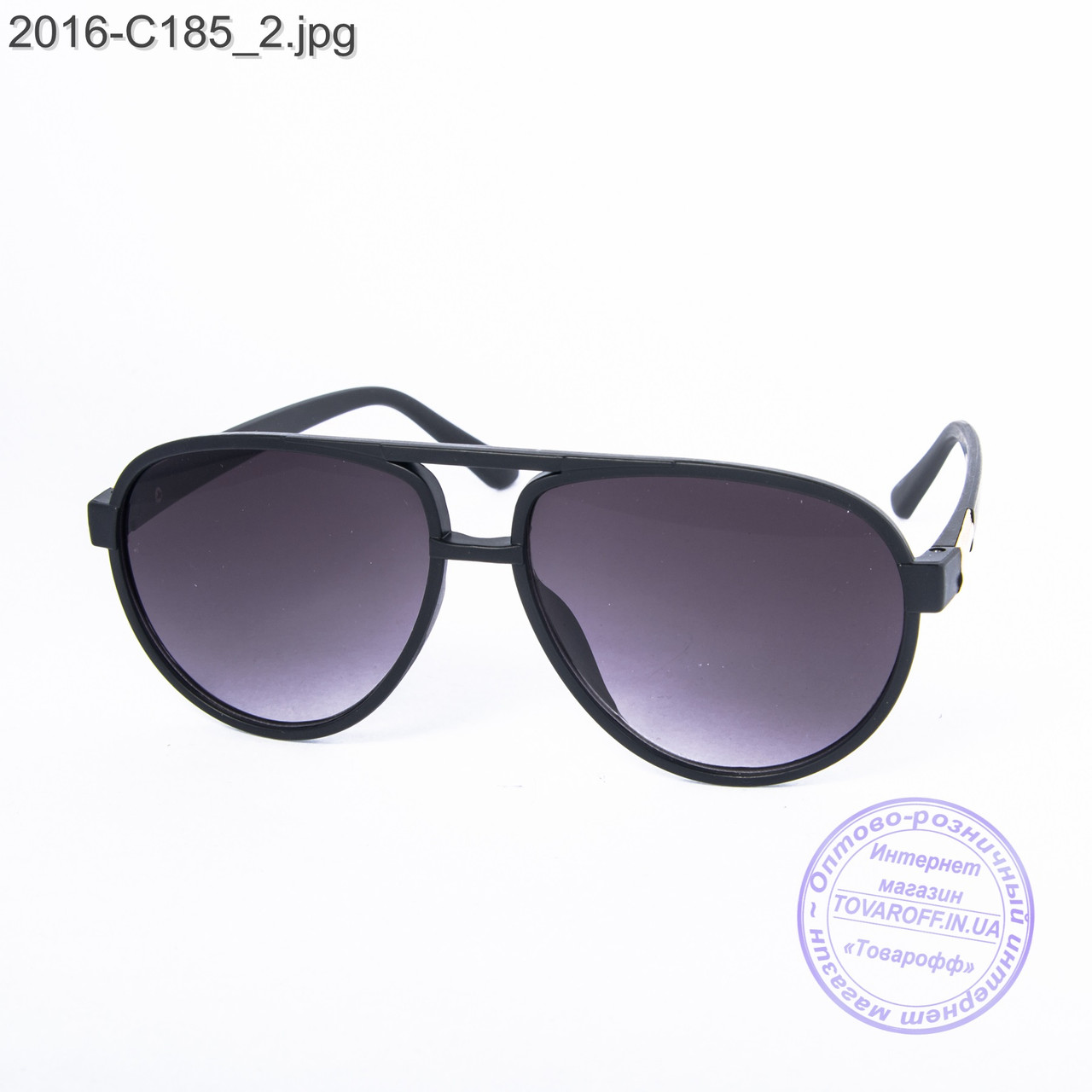 Сонцезахисні окуляри унісекс - чорні - 2-16-C185