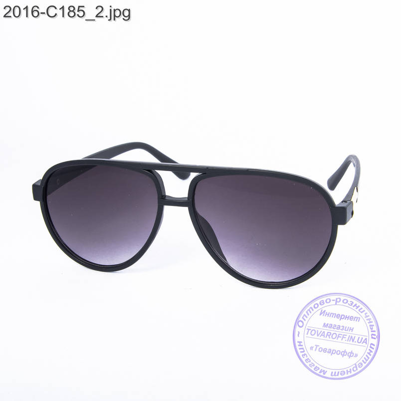 Сонцезахисні окуляри унісекс - чорні - 2-16-C185, фото 1