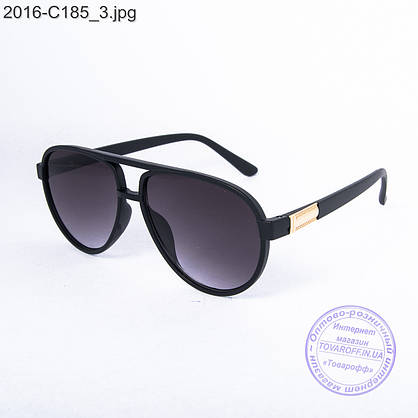 Сонцезахисні окуляри унісекс - чорні - 2-16-C185, фото 3