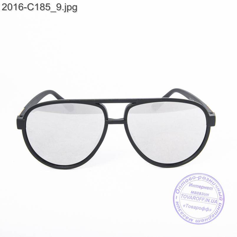 Сонцезахисні окуляри унісекс - чорні дзеркальні -2-16-C185, фото 2