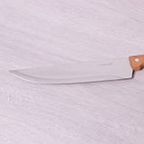 Кухонний ніж "Шеф-кухар" з нержавіючої сталі з дерев'яною ручкою, фото 3