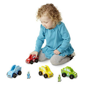 Дерев'яний набір ТМ Melissa&Doug Перегонові автомобілі, фото 4