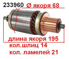 Якір (ротор) для стартера Denso Clark Ford Freightliner International Kenworth Mack Peterbilt Sterling 