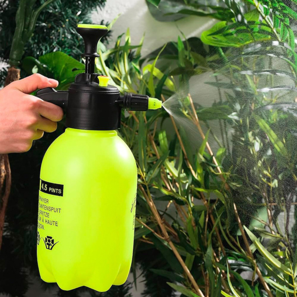 Ручний обприскувач помповий для саду та городу, пластиковий, садовий, жовтий на 2 літри, фото 1