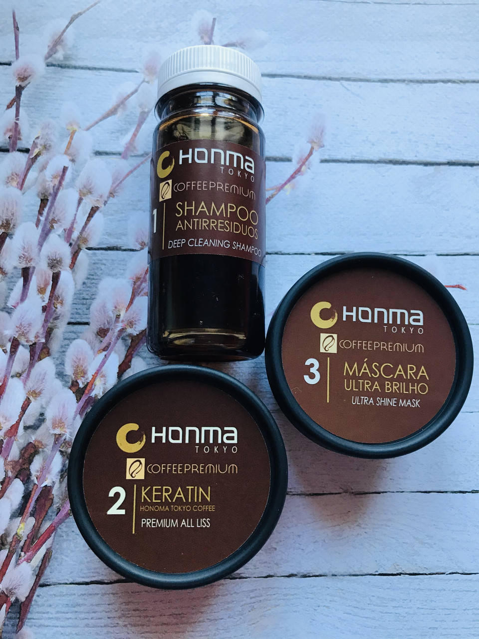

НАБОР ДЛЯ ВОЛОС С КЕРАТИНОМ HONMA TOKYO COFFEE PREMIUM ALL LISS 50МЛ+100МЛ+50МЛ