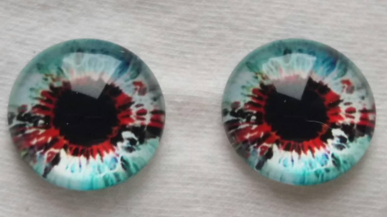 

Глаза для Блайз (Blythe), стекло. №170ч Клеевые. Диаметр 14 мм